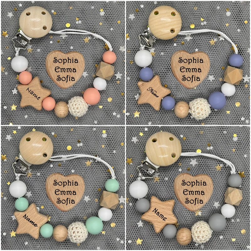 Baby Pacifier Clip - NUOVO Portaciuccio Personalizzato Fatto a Mano