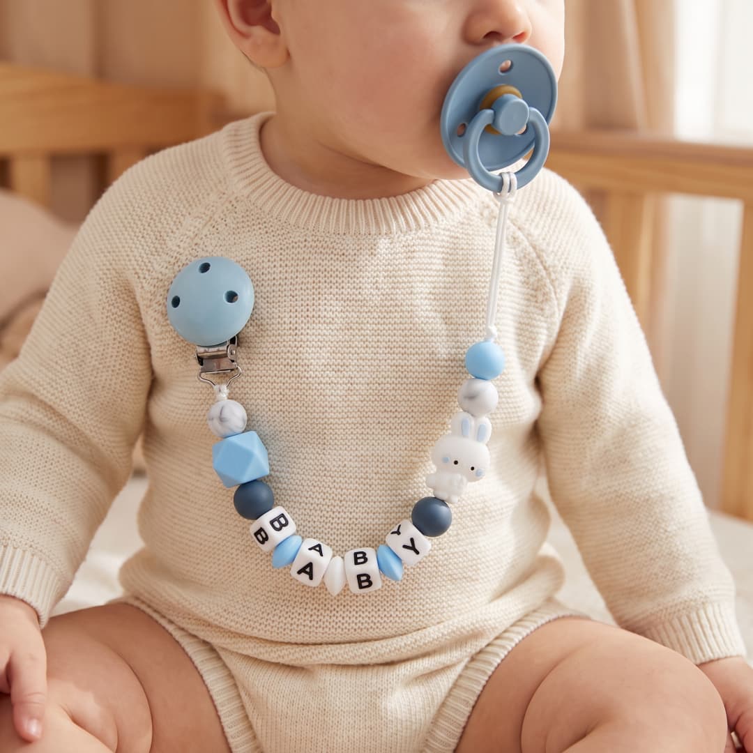 Baby Pacifier Clip - Clip per ciuccio personalizzata con nome,