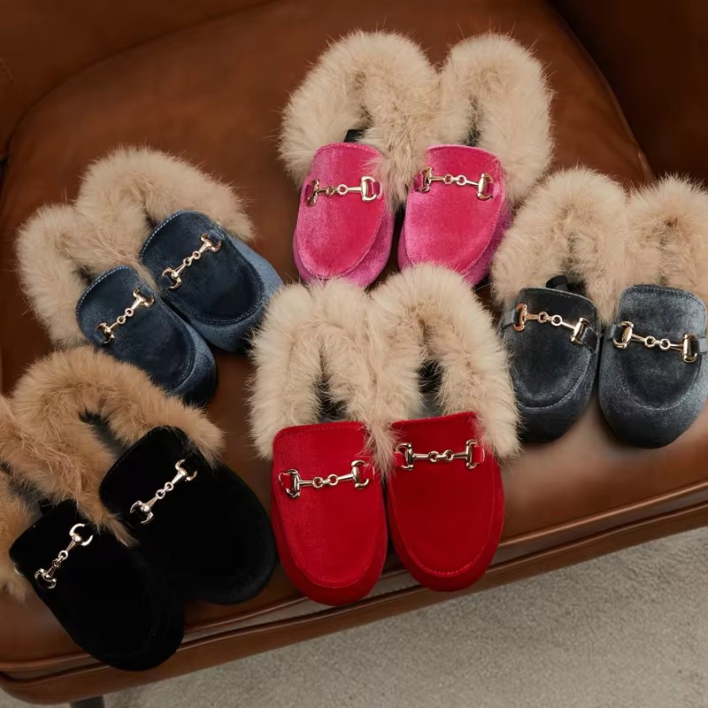 Baby Product Brand - Inverno Bambini Pelliccia Scarpe da principessa