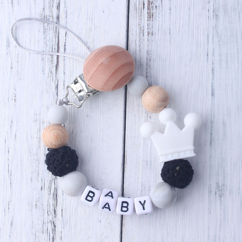 Baby Pacifier Clip - Clip per Ciuccio Personalizzabile con Nome,