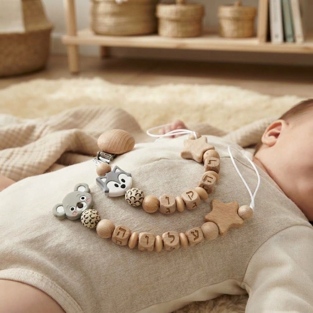Baby Pacifier Clip - Clip per Ciuccio Personalizzato con Nome
